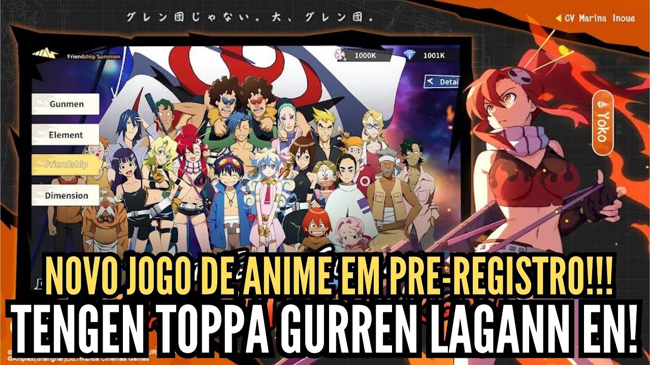 ⭐LANÇOU O NOVO RPG DE TURNO DO ANIME TENGEN TOPPA GURREN LAGANN