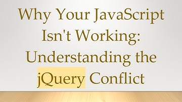 Why Your JavaScript Isn