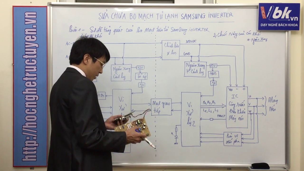 dien lanh so do 2022 Update Bài 01 - Phân tích sơ đồ tổng quát của Tủ lạnh Samsung Inverter