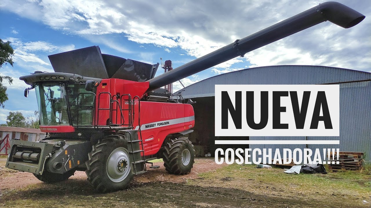 llegó la BESTIA!!! cosechadora MASSEY FERGUSON 9795 AXIAL con plataforma DRAPER de 40 PIES!!!