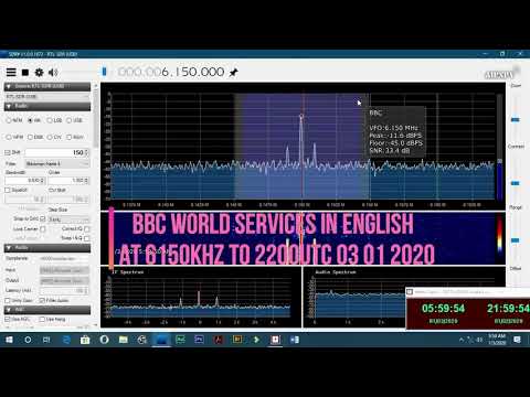 BBC World Services in English at 6150KHz to 2200UTC 03 01 2020