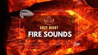 5 Hours Soothing Crackling Fire Sounds for Stress Relief - Cozy Night