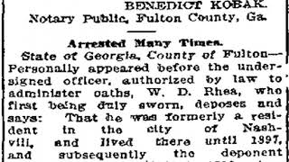 Sunday, 25th May 1913 Colyar Declared Criminal and Not Worthy of Belief in Four Sworn Statements