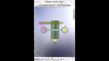 Gear rack and parallelogram mechanism - Mechanical Animation #mechanics #animation