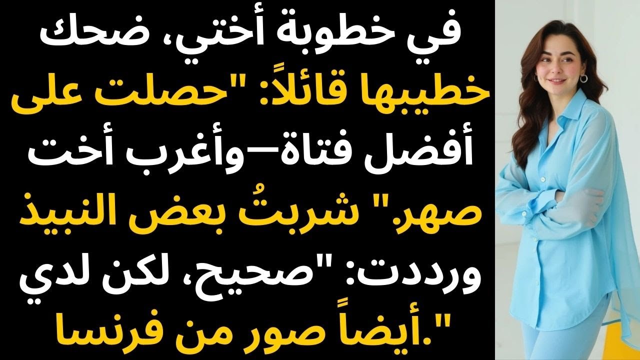 سخر خطيبها مني ووصفني بأغرب أخت صهر، فابتسمت وقلت له إن لدي صور فرنسا القديمة جداً.