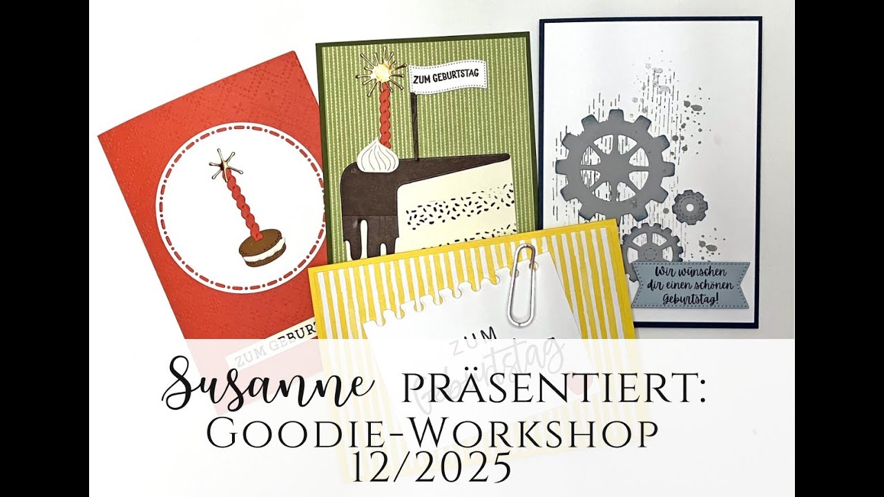 4 einfache und schnelle Geburtstagskarten für Männer oder Frauen mit Stampin’ Up! Produkten