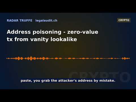 Address poisoning — zero-value tx from vanity lookalike