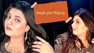 Soft glam look|Easy brown nude makeup tutorial💄| by hira screenshot 4