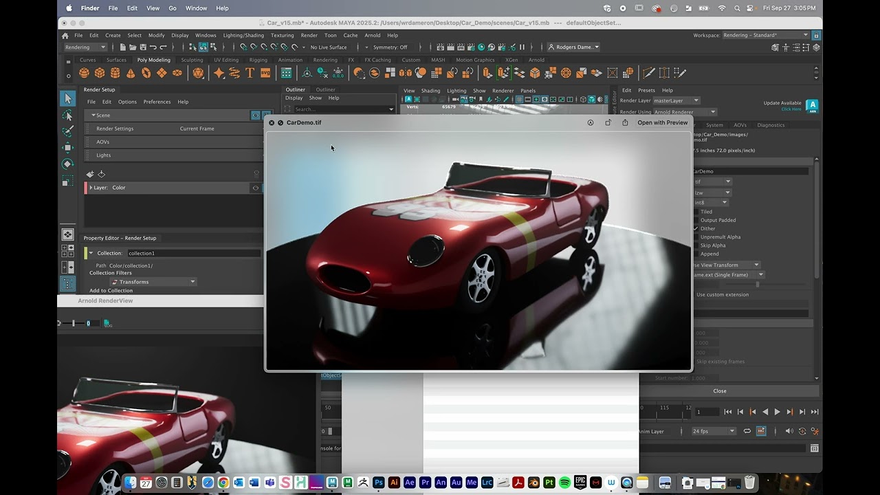 Maya: Exporting Renders, using Render Layers, & Creating a Professional Looking Wireframe