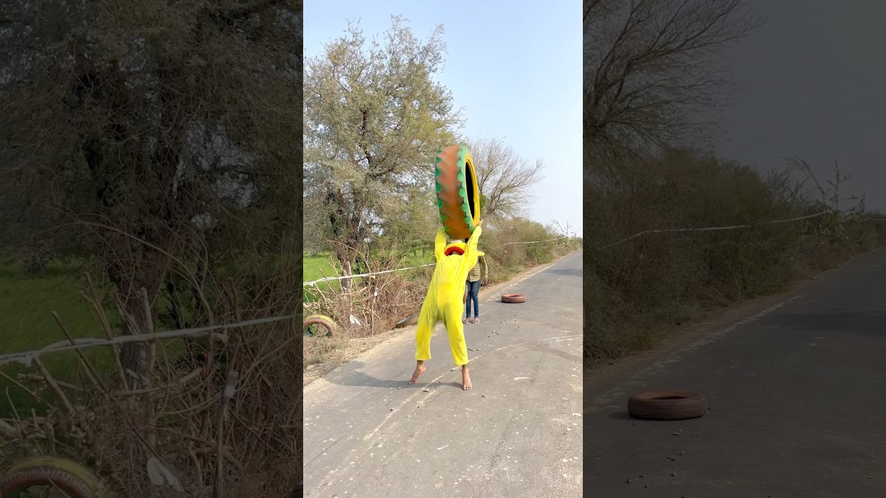 Funny Teddy Bear Gym On Road😂🥳😱