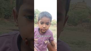 face pe cockroch #trending #nature #hd #funny #shortclips short video