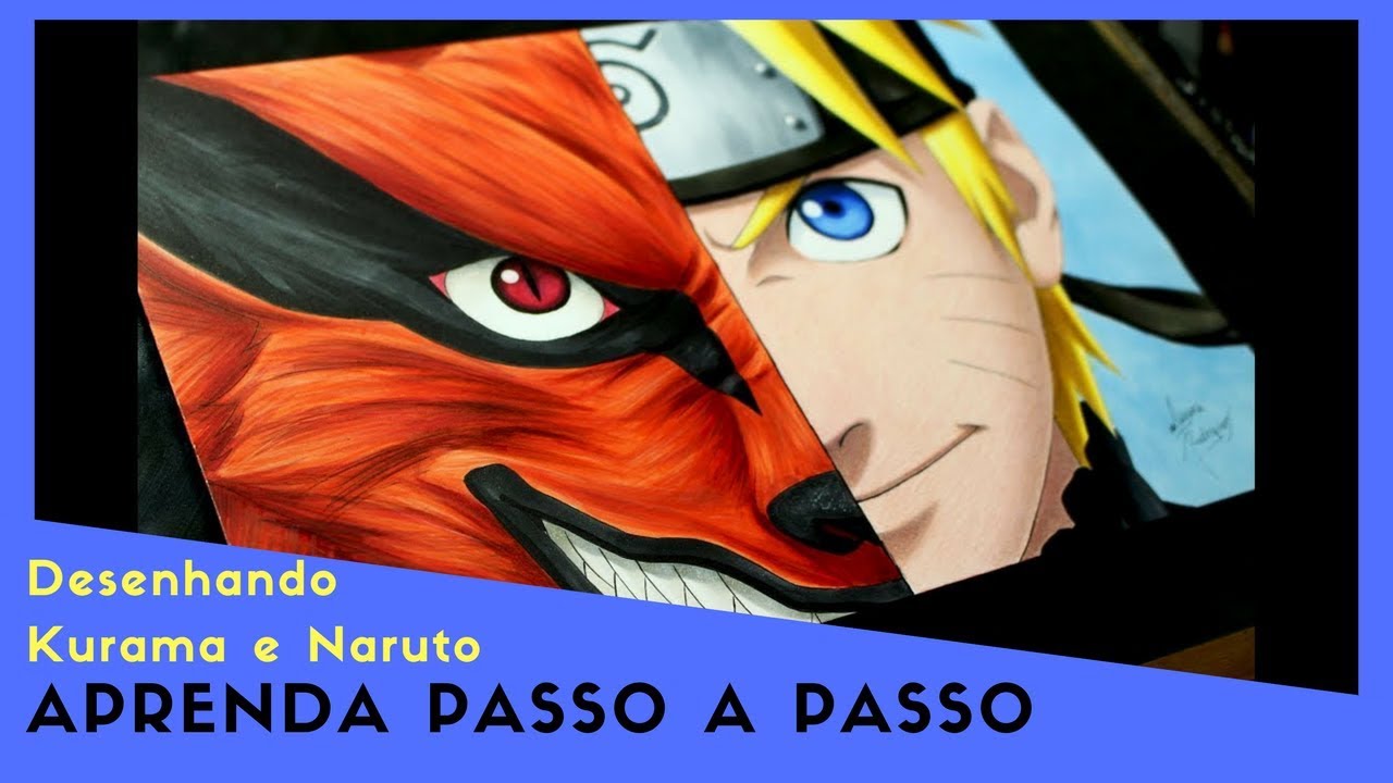 Como Desenhar Kurama e Naruto ✍ 