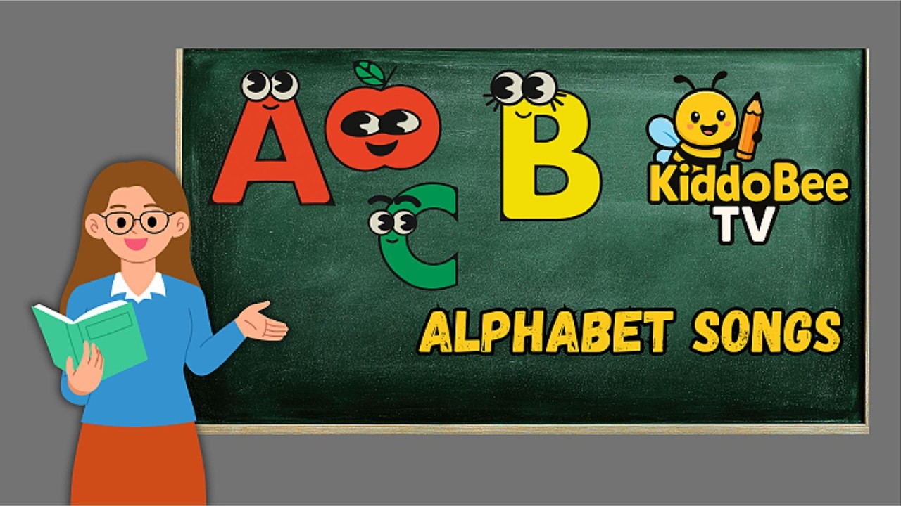 KiddoBee Tv - Phonics Song with Words EP125- A For Apple - ABC Alphabet Songs