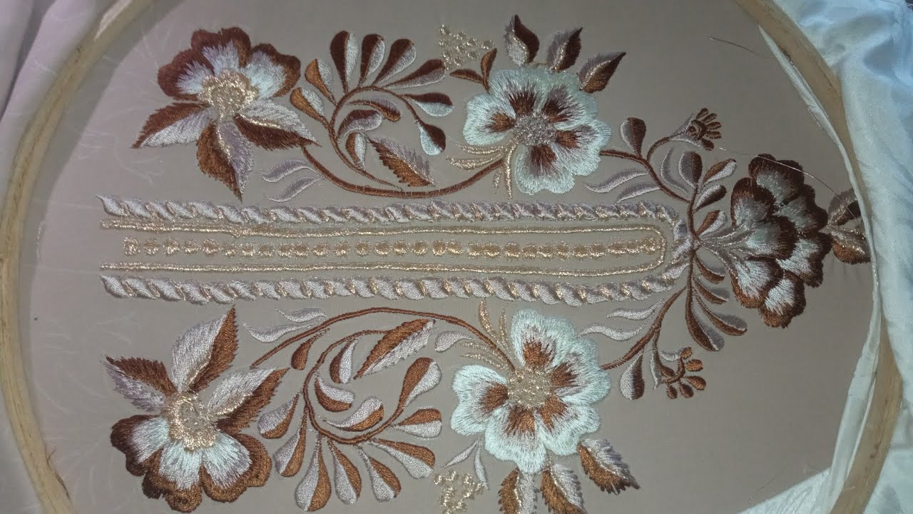 فراشة مطروزة  وريدات بالخطفة والتدوار فديو مهم للمبتدءات