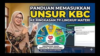 Tutorial RDM 2026: Cara Memasukkan Unsur KBC (Panca Cinta) ke Ringkasan TP &amp; Lingkup Materi