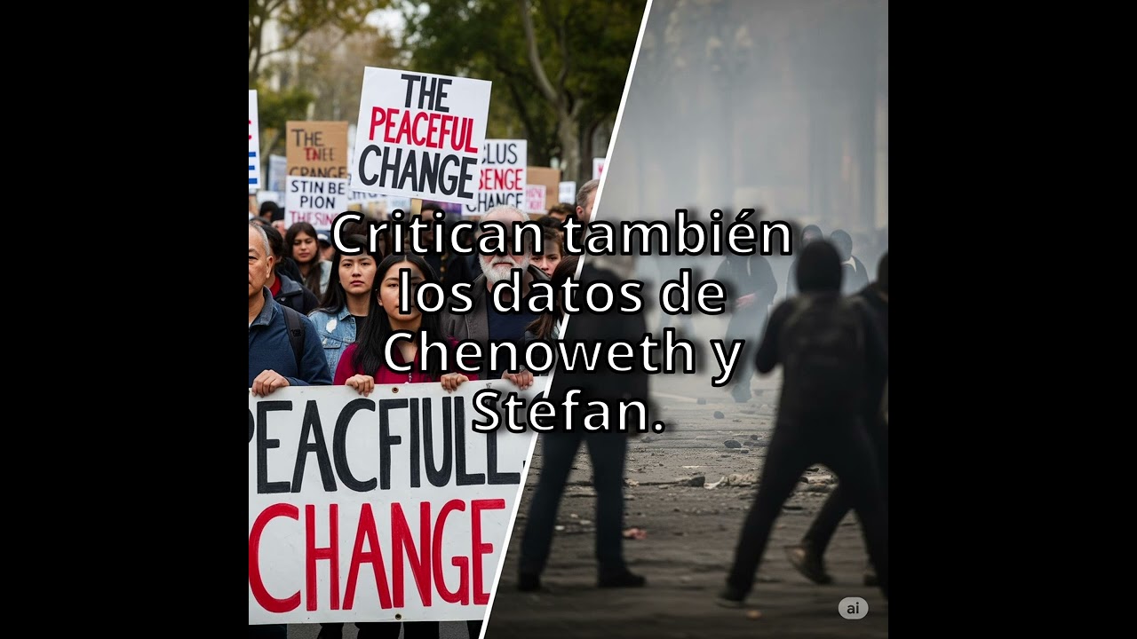 Éxito de protestas  pacíficas versus violentas