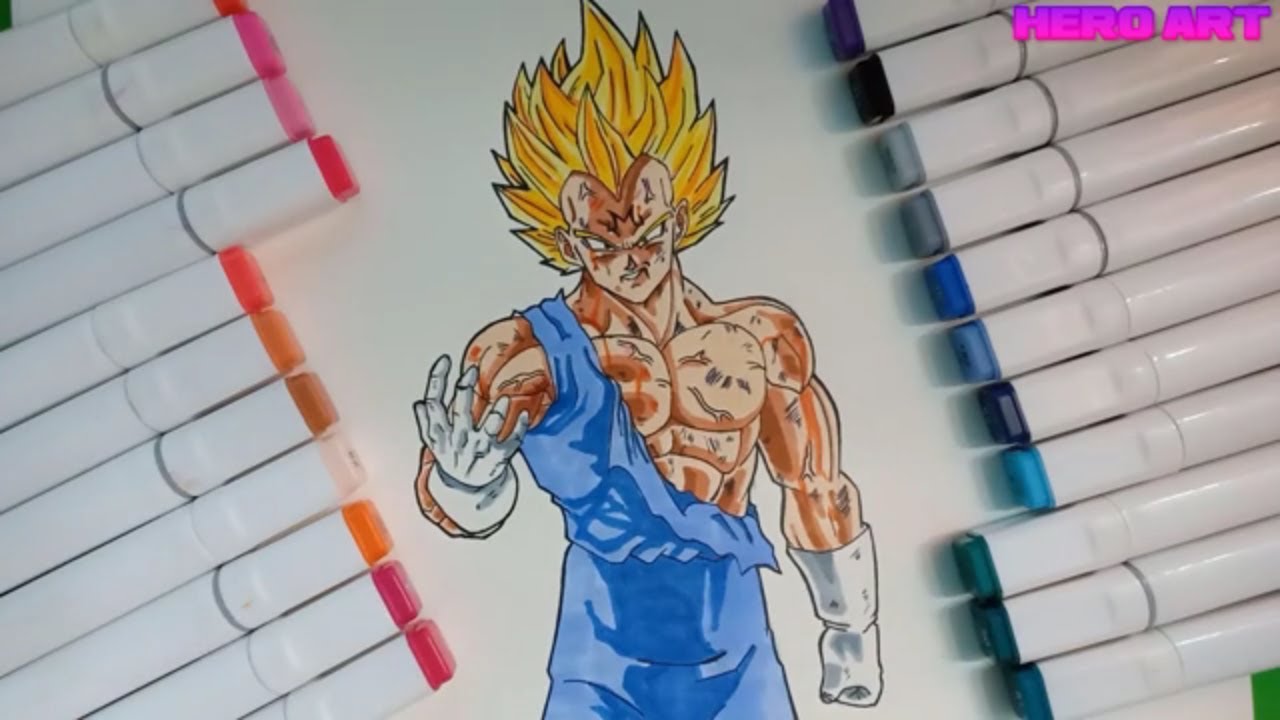 Majin Vegeta, Desenho por Melodias Art