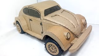 Como Hacer Un Volkswagen Escarabajo En Cartón Funcional Y 100% Reciclable Bocho En Cartón