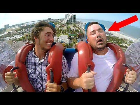 GUY PASSES OUT ON ROLLER COASTER REAL