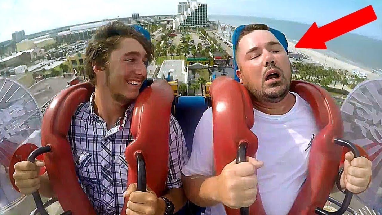 GUY PASSES OUT ON ROLLER COASTER REAL - YouTube
