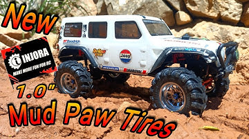 Injora New Mud Paw Tires install Review and Testing #injora #mudpawtires #scx24mudtire