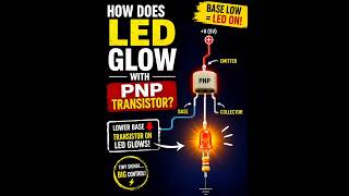 How Does an LED Glow with a PNP Transistor? ⚡ Explained in 30 Seconds!
