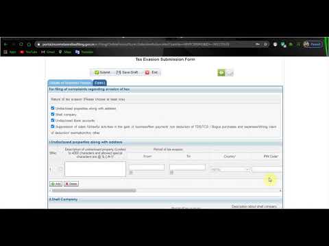 How to File Complaints about Tax Evasion/Benami Property/Undisclosed Income Reward on e-portal