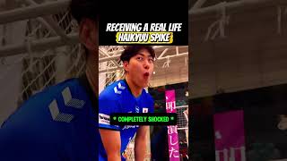 Receiving A Real Life Haikyuu Spike #volleyball #haikyuu