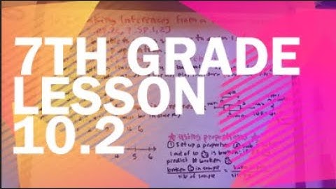 10.2 Making Inferences from a Random Sample [7.R. 2c, 7.SP.1,2]