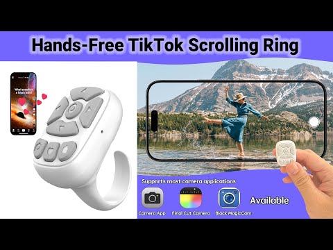 S22 Bluetooth Remote Control Hands-Free TikTok Scrolling Ring Compatible with iOS and Android Device