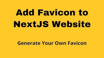 Add Favicon to NextJS Website