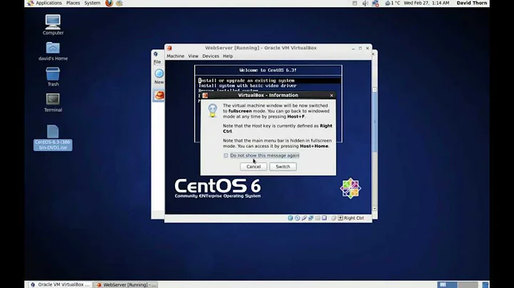 Linux - Centos 6.3 Minimal Server Installation Using Virtual Box with only 512mb RAM