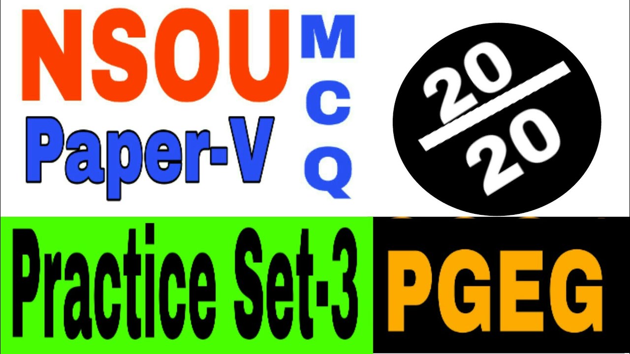 Nsou pgeg paper V literary criticism mcq practice set -3 ll netaji subhas open university ll