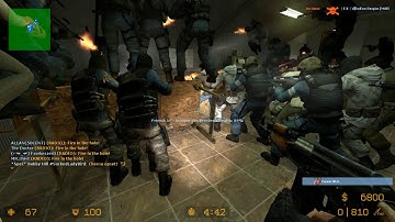 Counter Strike Source Zombie Escape mod online gameplay on Biohazard map