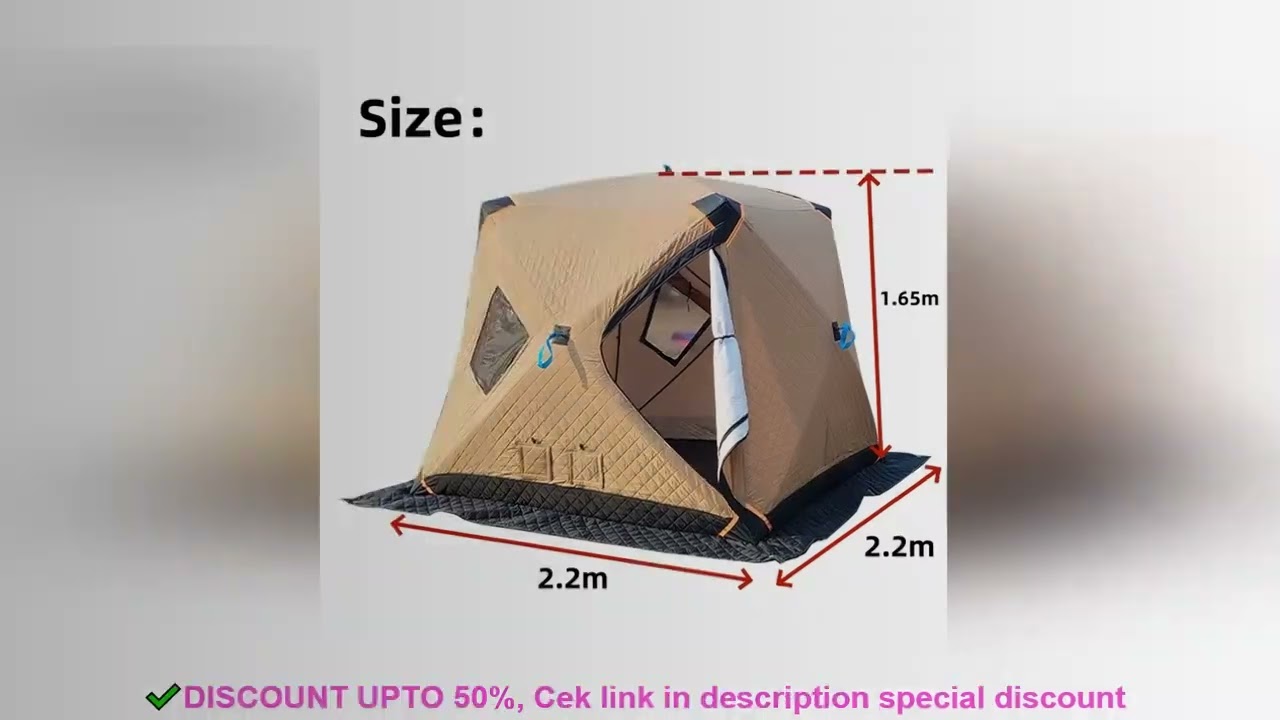 2025 New Winter Fishing Tent Ice Fishing Tent Ice Shelter Thickened Cotton Tent Quick Open Camping