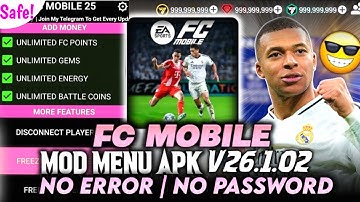 FC MOBILE MOD MENU V26.1.02 🚀 Unlimited Money, Fc Points - FC Mobile Mod Menu | Fc Mobile Mod Apk