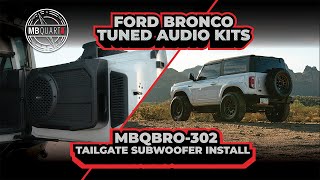 MB Quart MBQBRO-302 Ford Bronco 400 Watt 12 Inch Tailgate Subwoofer Installation Video