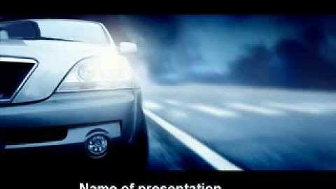 Car On the Road In Twilight PowerPoint Template by PoweredTemplate.com