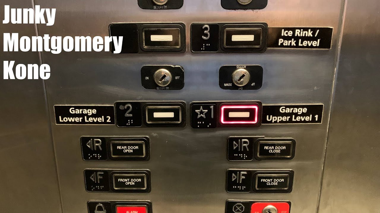 WEIRD and CRAPPY Montgomery Kone Hydraulic Elevator @ Grant Park North Garage - Chicago, IL