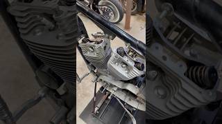 90 SPORTSTER RESTORE UPDATE. Engine going back together 🤘 #harley #harleydavidson