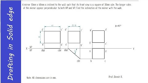 DRAFTING PROJECTION OF PLANES ( MIRROR PROBLEM )IN SOLID EDGE | EGDL LAB | CAED LAB | VTU