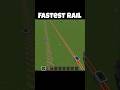 This is the FASTEST rail system I'veever made in Minecraft!believe the speed!#minecraftrailway