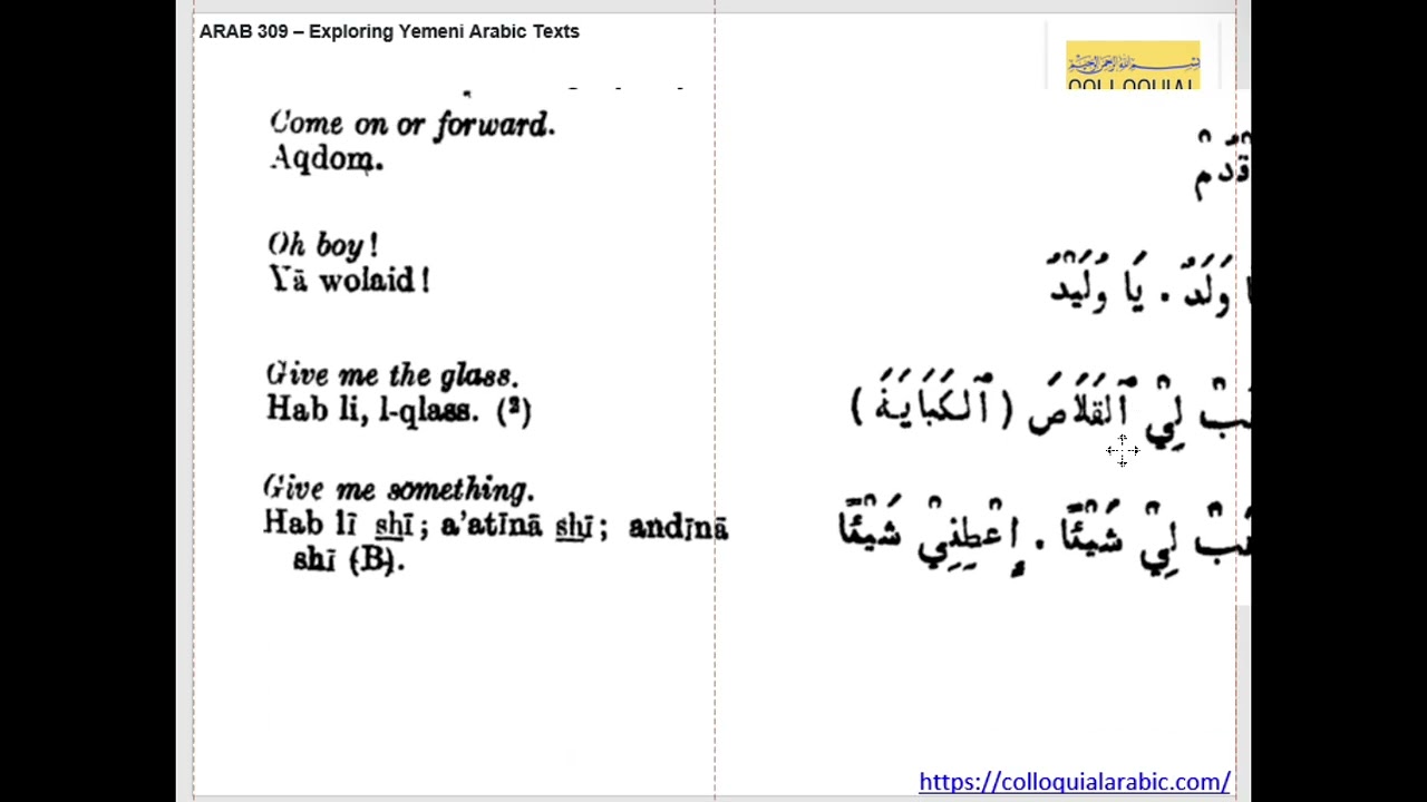 ARAB 309 - Lesson 4 - Speaking Yemeni Arabic: Key Expressions for Weather and Relatives