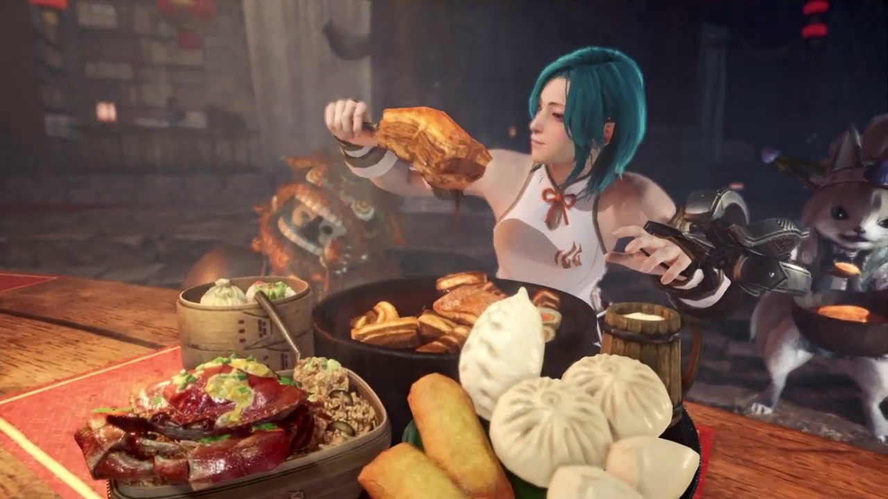 モンスターハンターワールドアイスボーン アステラ祭 煌めきの宴 セリエナ祭 万福の宴 食事シーン Mhw Youtube