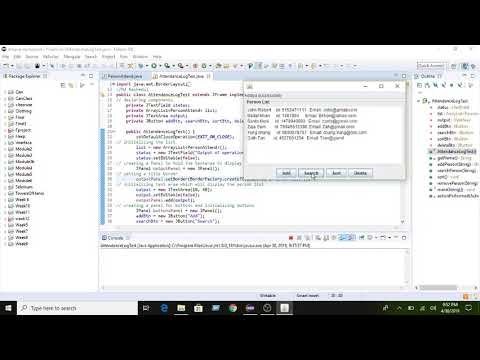Attendance Log Java Program