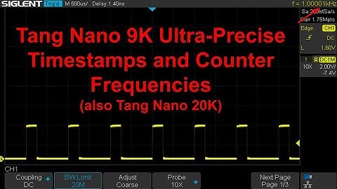 Ultra-Precise Timestamps and Counter Frequencies on an FPGA (Tang Nano 9K)