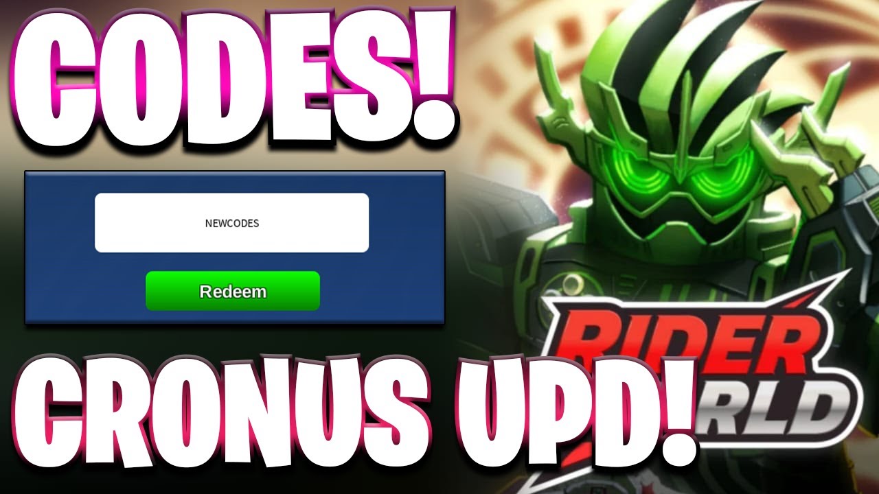 *🔥🕔CRONUS* NEW ALL CRONUS UPDATE CODES FOR RIDER WORLD! ROBLOX RIDER ...