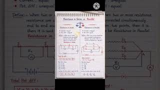 RESISTANCE IN SERIES VS PARALLEL,Series resistance , Parallel resistance
