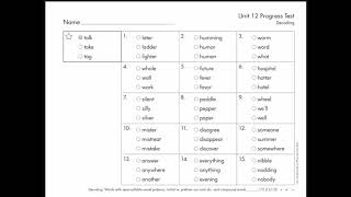 Superkids Unit 12 Progress Test Intructions