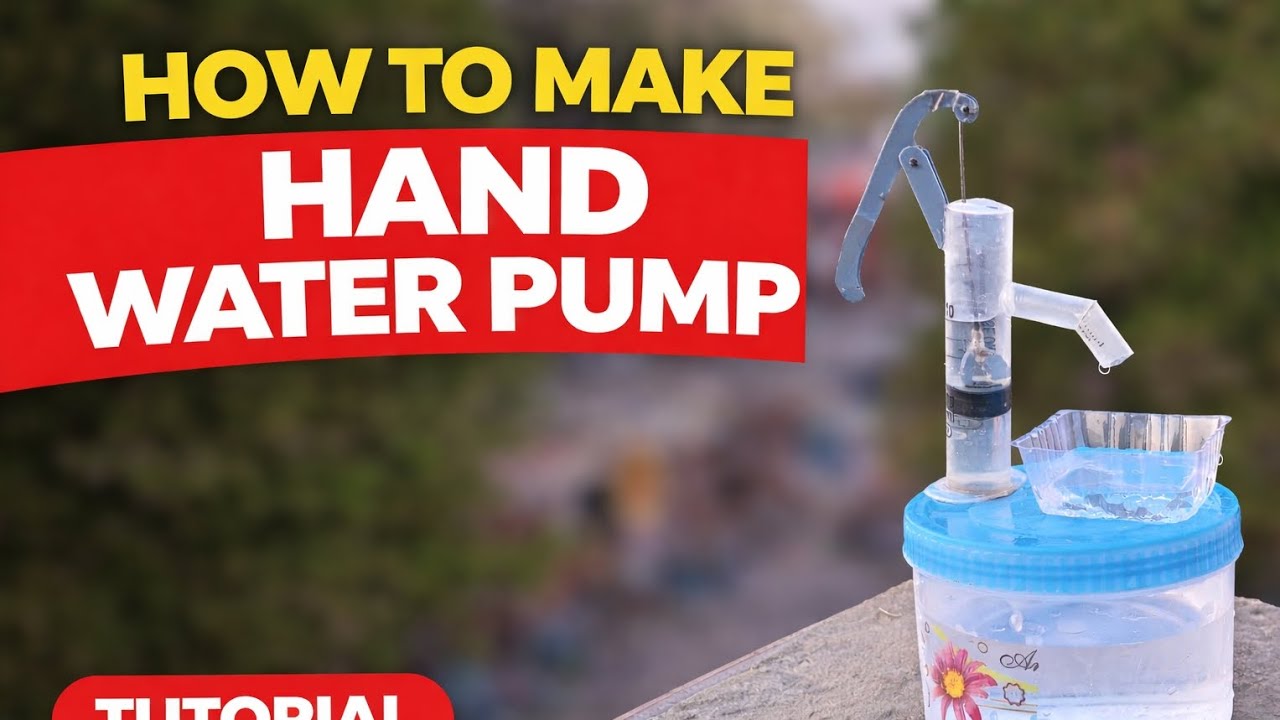 How To Make a Hand Water Pump || From Dispo VAN Syringe At Home ...